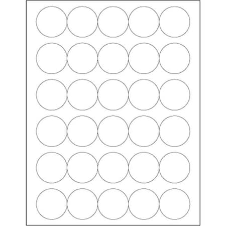 Box Partners Tape Logic LL143 1.5 in. White Circle Laser Labels - Pack of 3000 LL143
